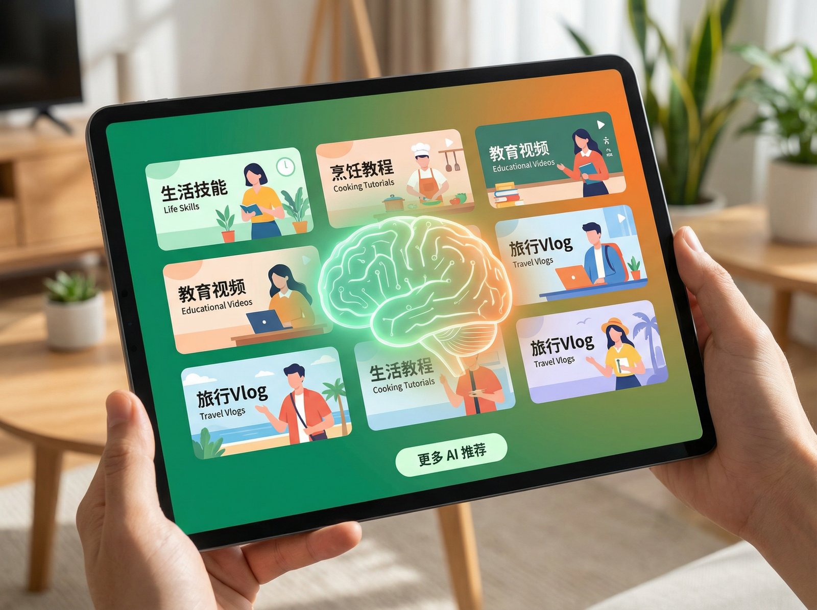 蘑菇视频AI智能推荐视频内容